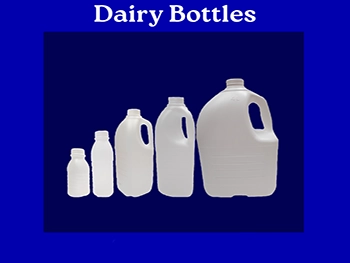 Plastic Dairy Bottles of different sizes