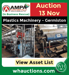 WH Auctioneers - Plastics Machinery Auction 13 Novemb