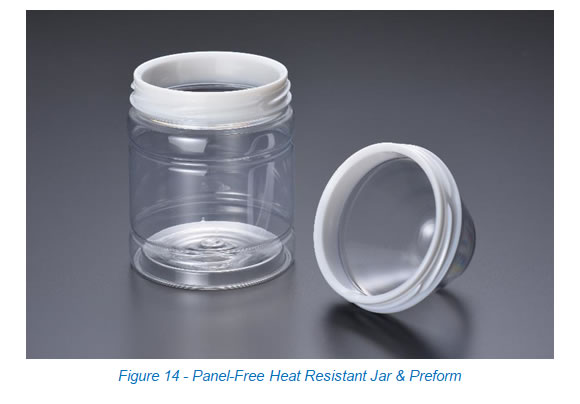 Panel-Free Heat Resistant Jar & Preform